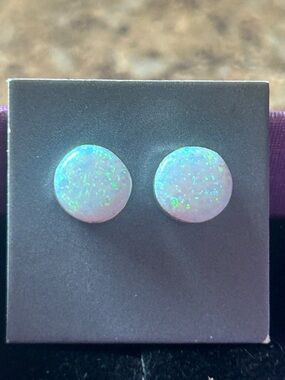 Opal stud earrings